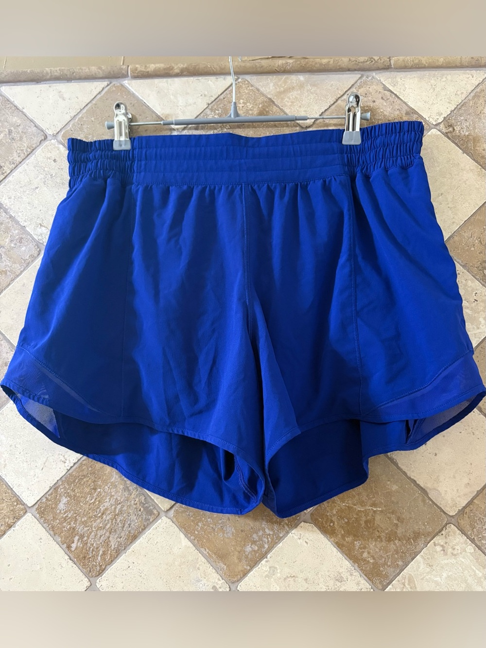 Lululemon Hotty Hot 4” High Rise Lined Women's Athletic Shorts Size 12 Cobalt